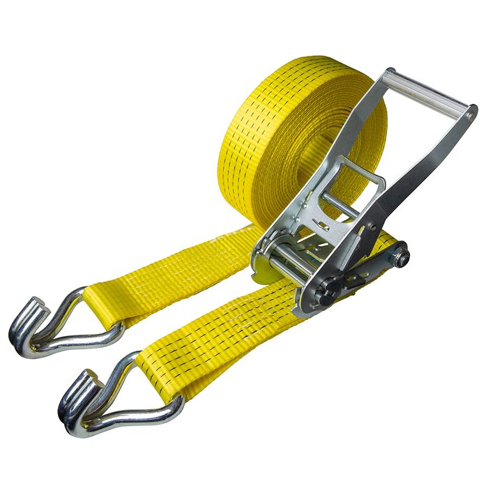 Sjorband met ergonomische ratel – 50 mm x – 2500 daN – Geel
