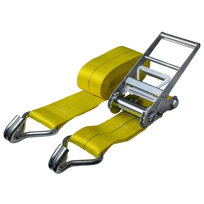 Sjorband met ratel – 100 mm x – 5000 daN – Geel